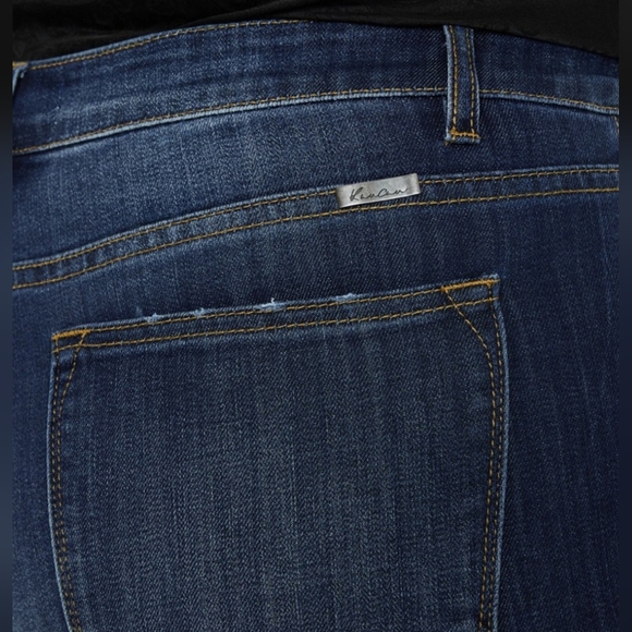 KanCan Flare Mid-Rise Waist Jeans Wide Distressed Classic Slim Fit Denim Pants - Picture 5 of 16